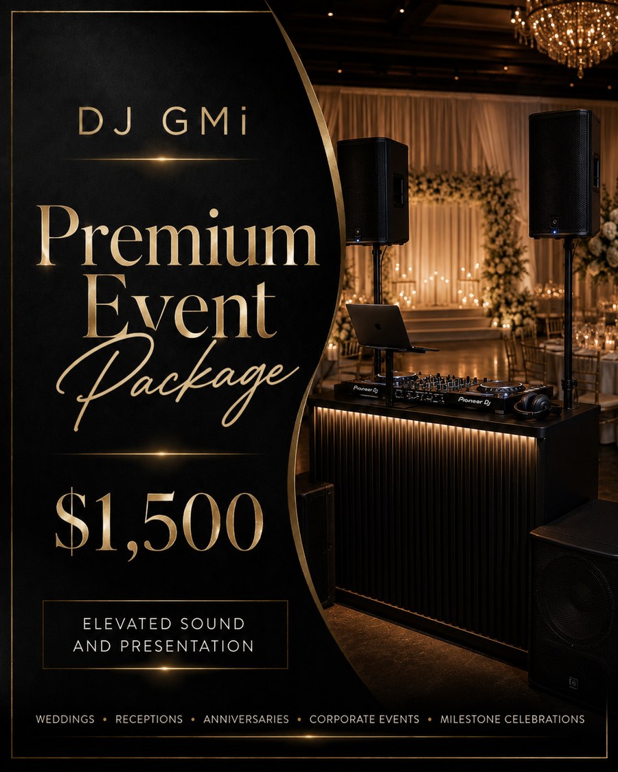 Premium Event Package — DJ GMi package starting at $1,500